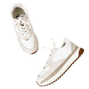 Madewell Kickoff Trainer Sneakers in Neutral Colorblock Leather Women's US 9